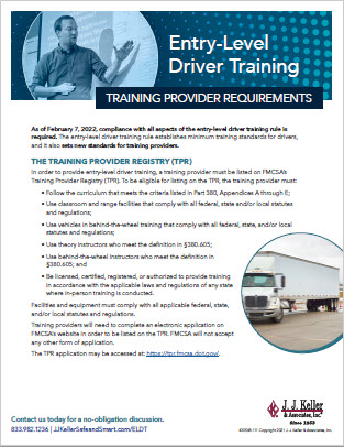 Be Ready To Comply with the New Entry-Level Driver Training Rule!